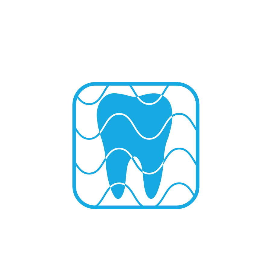 Icon of a tooth in a rounded-edge square.