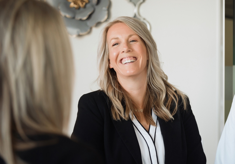 Office Manager laughing
